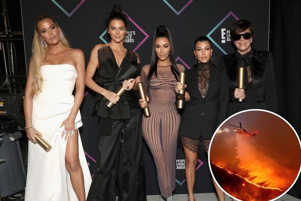 Kardashian-Jenner family flee their Calabasas homes as LA fires rage on