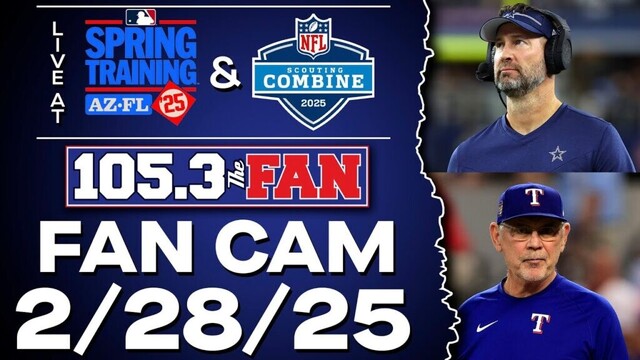 We're LIVE At The NFL Combine & Day 5 Of Texas Rangers Spring Training | Fan Cam 2/28/25