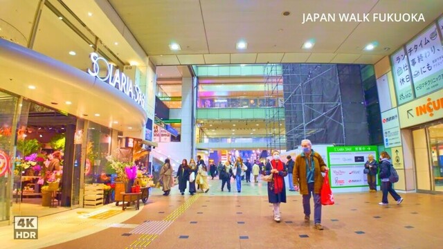 福岡市天神を歩く4k60p Japan walking tour around Tenjin area in Fukuoka City,Japan