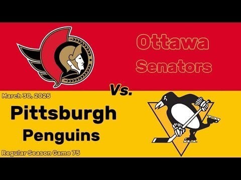 Ottawa Senators vs Pittsburgh Penguins | March 30, 2025 | OT Winner