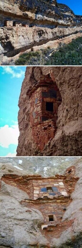 The pre-Inca citadel of Jagraraj, located at an altitude of 4200 m above sea level, in the central Andes mountain range of Peru. The citadel flourished 4000 years ago, and it stretches from north to south-west, divided into 4 hierarchical sections averaging 3 km in length horizontally [684x2047]