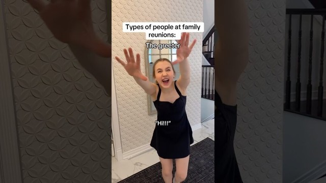 The different types of people at family reunions #pov #relatable #comedy #skit