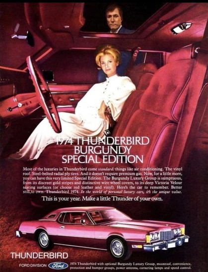 1974 Ford Thunderbird Burgundy Edition.