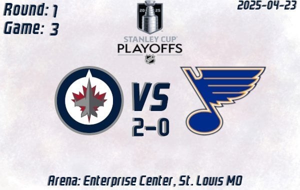 GDT - Thursday April 24, 2025 | Jets at Blues @ 8:30pm CT | Playoffs Round 1 Game 3