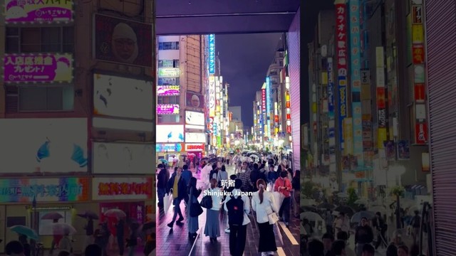 A night view in Shinjuku, Japan 🇯🇵 #shorts #shinjuku #japan #travel #trip #tokyo #night #nightlife