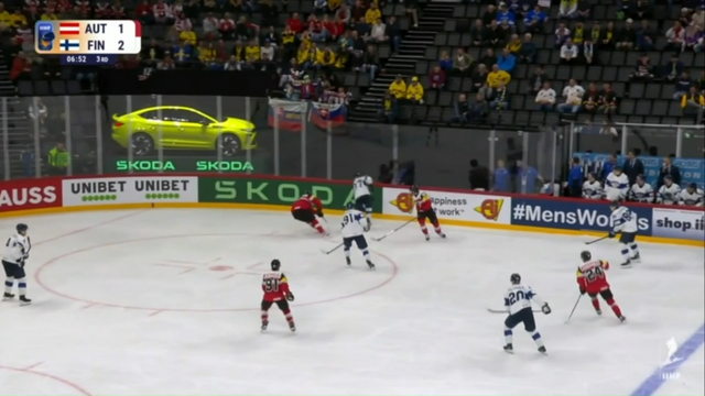 Eeli Tolvanen gets a breakaway, but his brother Atte, who playing for Austria, makes the save