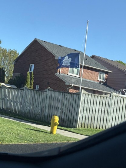 Neighbour's flag is at half-mast til further notice
