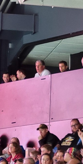Jared Bednar Attended the Eagles Game