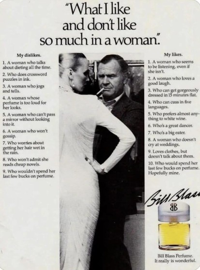 What I Like and Don't Like So Much About a Woman? Bill Blass Perfume (1983)