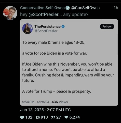Are you feeling the Trump "Peace & Prosperity" yet!