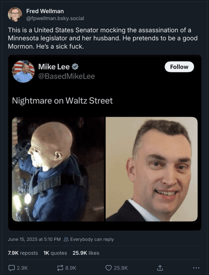 Truly Vile Behavior By A US Senator Or Normal For a MAGA