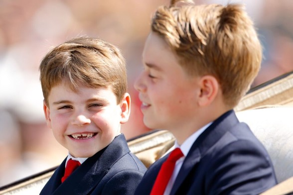 Prince Louis and George at Birthday Parade