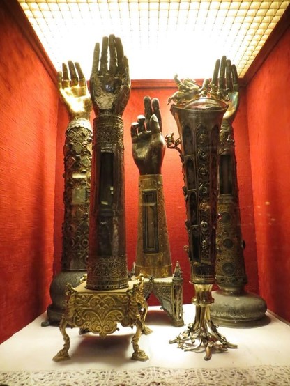 A Collection of Various Saint's Body Parts, Looted from Constantinople by the Latin Crusaders in 1204 AD. From the Treasury of St Mark's Basilica, Venice Italy [736x981]