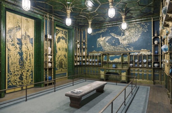 Harmony in Blue and Gold: The Peacock Room, James McNeill Whistler and Thomas Jeckyll, 1877 [3480 x 2285]