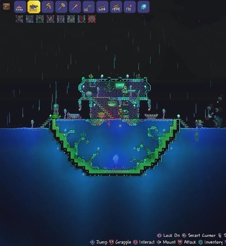 Cool little coral pylon build (not on the edge of the world I just edited the video)
