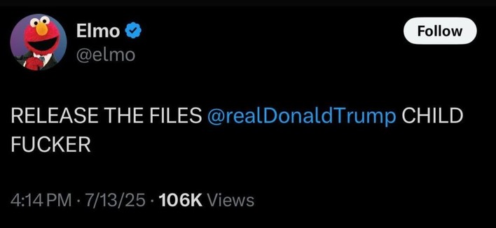 Elmo got hacked
