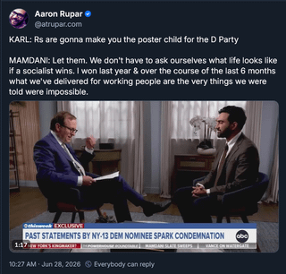 ABC tries to get some soundbites out of Mamdani, and ends up getting some of the best interview responses a politician has ever given