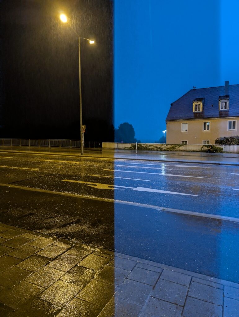 Took a picture during a storm in the exact moment of a thunderbolt (OC)