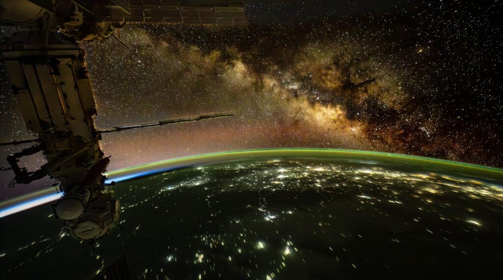 One of the best images ever taken from the ISS. The Milky Way captured from the Cupola by astronaut Don Pettit.