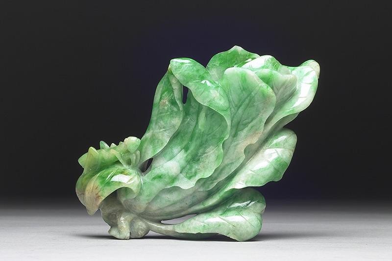 Jadeite Cabbage, Qing dynasty (1644–1911), collection of the National Palace Museum, Taipei [800 × 532]